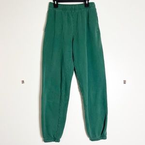 TNA Aritzia green cozy fleece sweatpants joggers